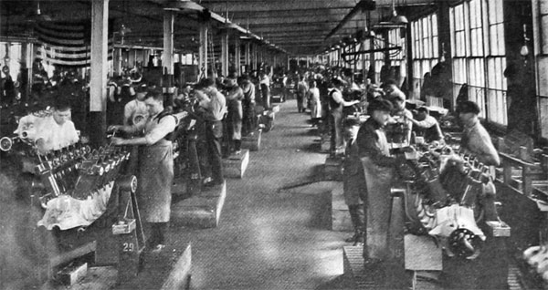 Assembling Liberty Motors at the Plant of the Lincoln Motor Co. 