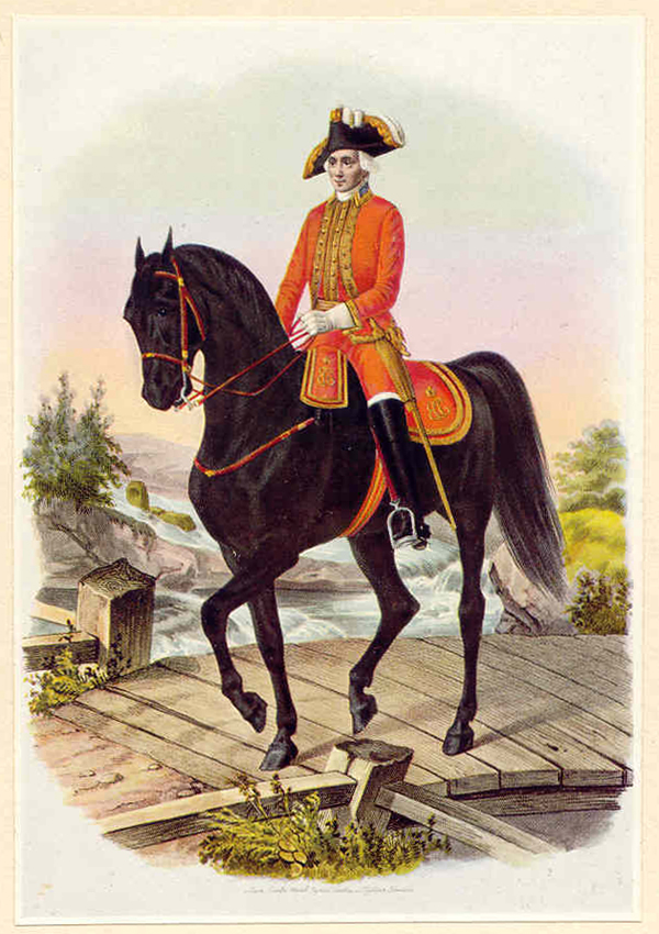 A subaltern officer ol the Horse Guards in full dress uniform (1742-1762) 