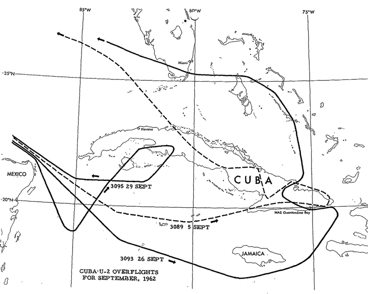CUBA U-2 OVERFLIGHTS FOR SEPTEMBER, 1962