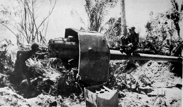Type 3 120-mm gun on Los Negros