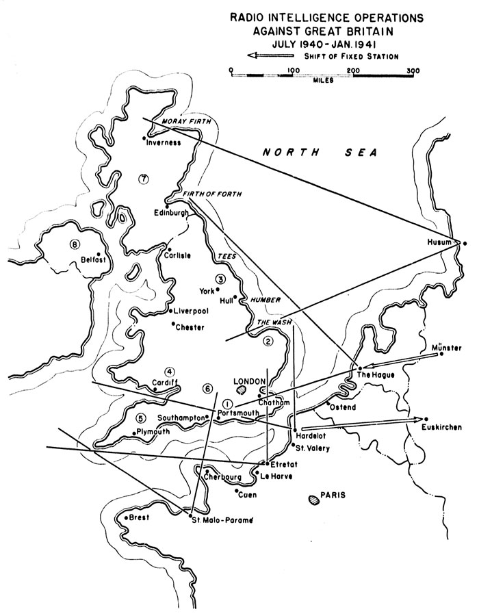 Chart 5. Radio intelligence Operations Against Great Britain, July 1940 - January I94I